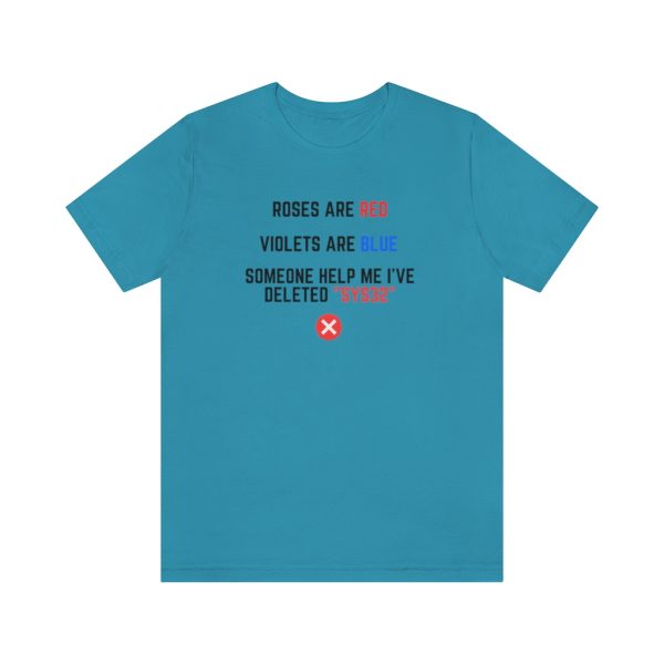 Roses are red, oops on SYS32! - T-Shirt - Image 4