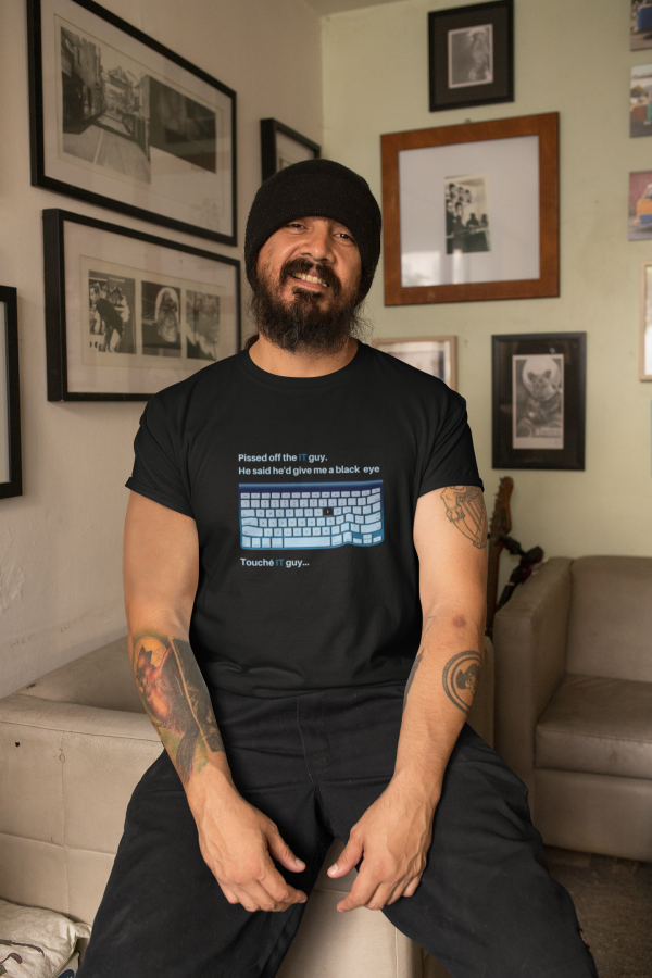 IT guy gave me a black "I" - T-Shirt - Image 2