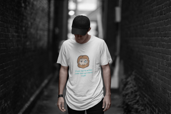 Chuck Norris code optimizes itself. - T-Shirt - Image 2