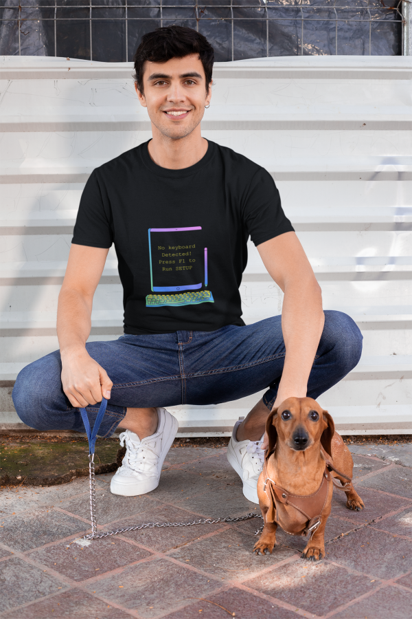 No keyboard detected, Press F1 - T-Shirt - Image 2